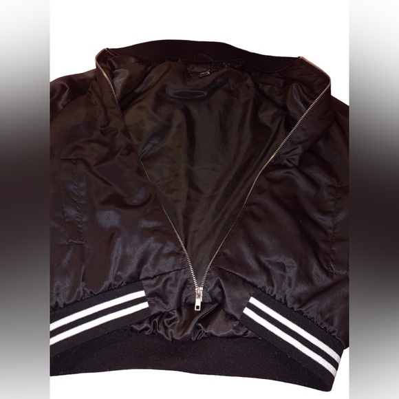 Satin Bomber Jacket NWOT - Picture 7 of 8